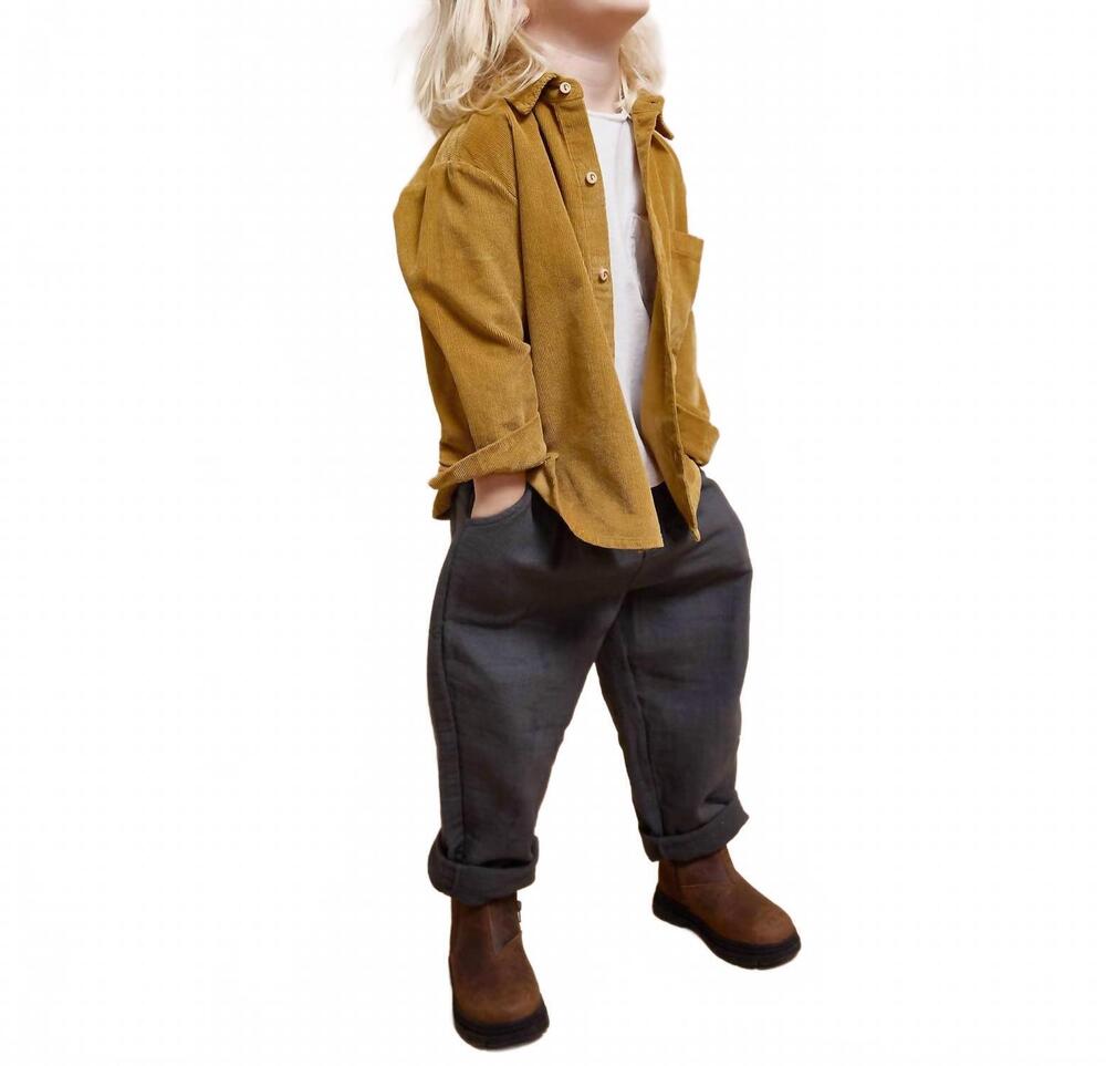 NEW BÚHO boy's antracite casual pants in gray